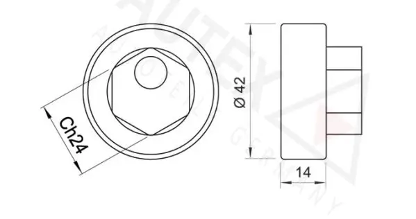 Handler.Part Tensioner pulley, timing belt AUTEX 641143 2