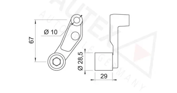 Handler.Part Deflection/guide pulley, timing belt AUTEX 651148 2