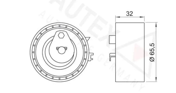 Handler.Part Tensioner pulley, timing belt AUTEX 641169 2