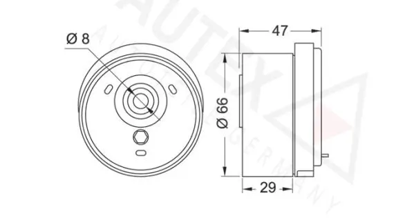 Handler.Part Tensioner pulley, timing belt AUTEX 654237 2