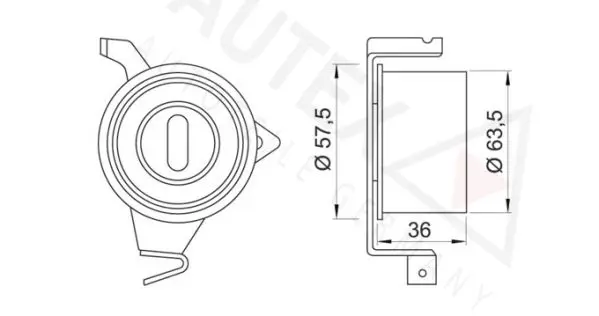 Handler.Part Tensioner pulley, timing belt AUTEX 641194 2