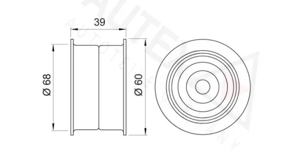 Handler.Part Deflection/guide pulley, timing belt AUTEX 651198 2