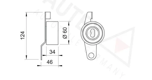 Handler.Part Tensioner pulley, timing belt AUTEX 641597 2