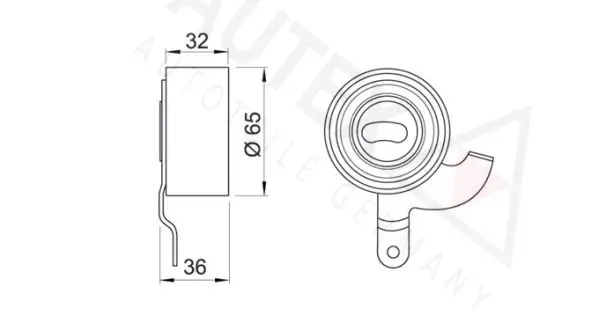 Handler.Part Tensioner pulley, timing belt AUTEX 641215 2