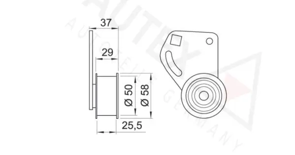 Handler.Part Tensioner pulley, timing belt AUTEX 641216 2