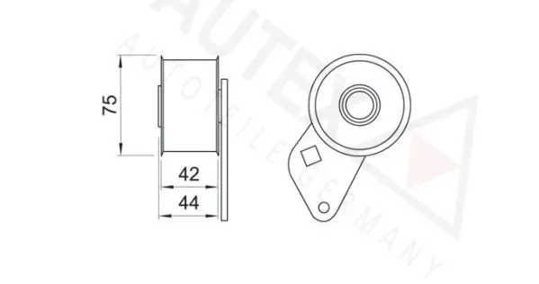 Handler.Part Tensioner pulley, timing belt AUTEX 641217 2