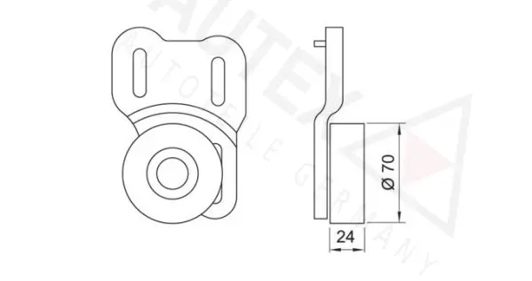 Handler.Part Tensioner pulley, v-ribbed belt AUTEX 641294 2