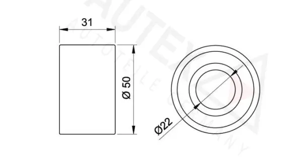 Handler.Part Deflection/guide pulley, timing belt AUTEX 641310 2