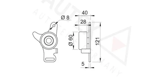 Handler.Part Tensioner pulley, timing belt AUTEX 641600 2