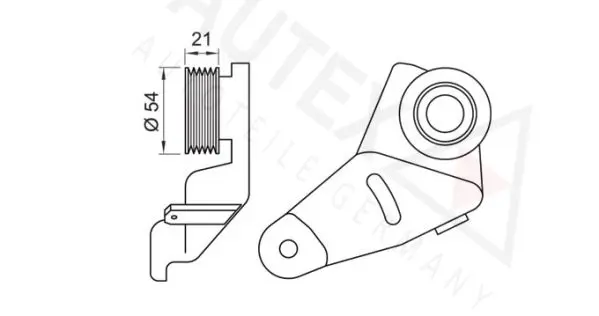 Handler.Part Tensioner pulley, v-ribbed belt AUTEX 651330 2