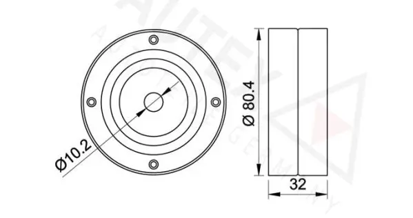 Handler.Part Deflection/guide pulley, timing belt AUTEX 651338 2