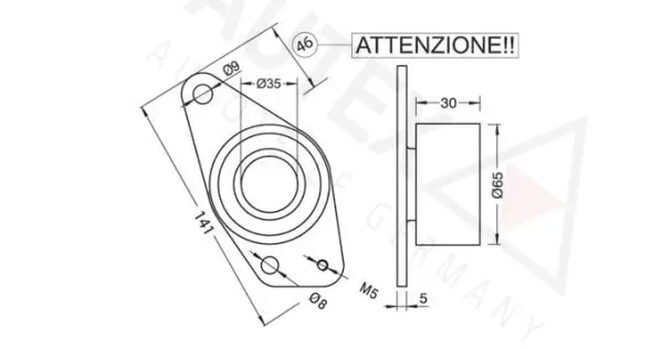 Handler.Part Deflection/guide pulley, timing belt AUTEX 651340 2