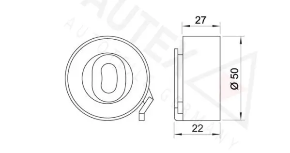 Handler.Part Tensioner pulley, timing belt AUTEX 641356 2