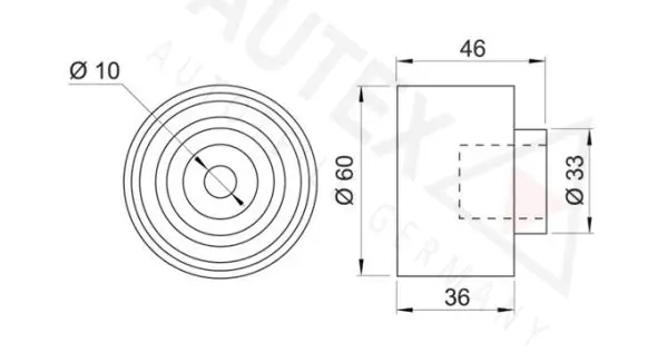 Handler.Part Deflection/guide pulley, timing belt AUTEX 651367 2