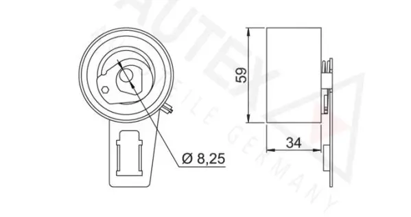 Handler.Part Tensioner pulley, timing belt AUTEX 641385 2