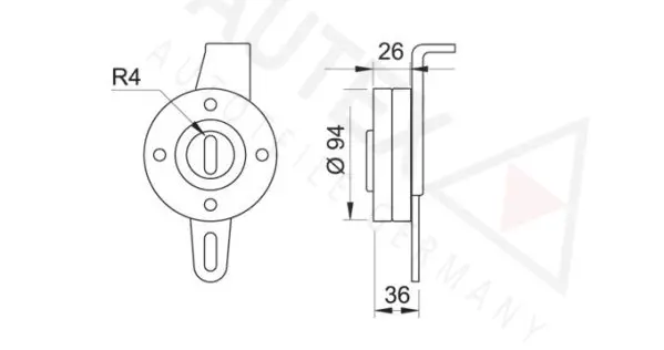 Handler.Part Tensioner pulley, v-ribbed belt AUTEX 641425 2