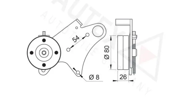 Handler.Part Tensioner pulley, v-ribbed belt AUTEX 651427 2