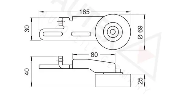 Handler.Part Tensioner pulley, v-ribbed belt AUTEX 641428 2