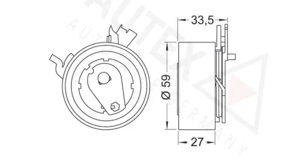 Handler.Part Tensioner pulley, timing belt AUTEX 642002 2