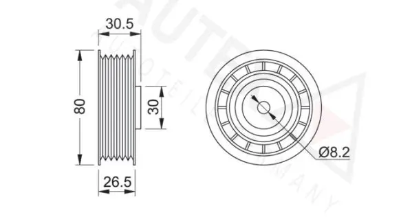 Handler.Part Deflection/guide pulley, v-ribbed belt AUTEX 651463 2