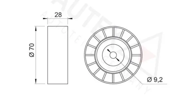 Handler.Part Deflection/guide pulley, v-ribbed belt AUTEX 651484 2