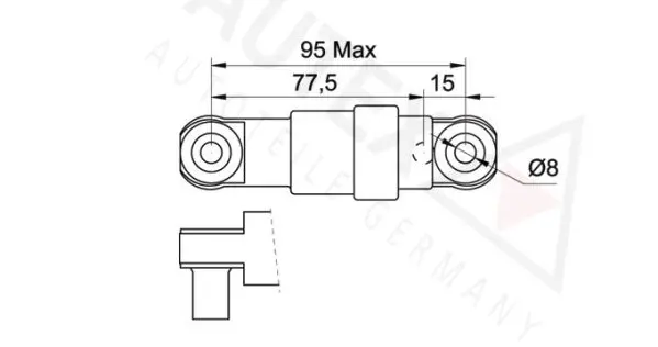 Handler.Part Vibration damper, v-ribbed belt AUTEX 631488 2