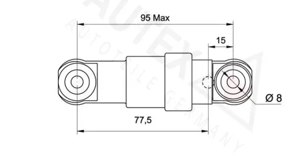 Handler.Part Vibration damper, v-ribbed belt AUTEX 631489 2