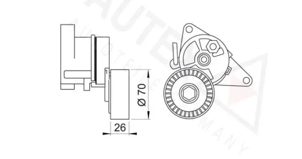 Handler.Part Tensioner lever, v-ribbed belt AUTEX 601492 2