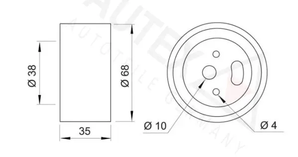 Handler.Part Tensioner pulley, timing belt AUTEX 641507 2