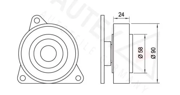 Handler.Part Tensioner pulley, timing belt AUTEX 641508 2