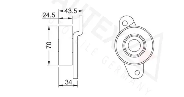 Handler.Part Deflection/guide pulley, v-ribbed belt AUTEX 641530 2