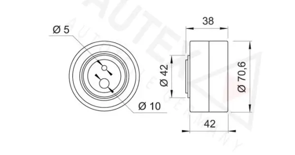 Handler.Part Tensioner pulley, timing belt AUTEX 651538 2