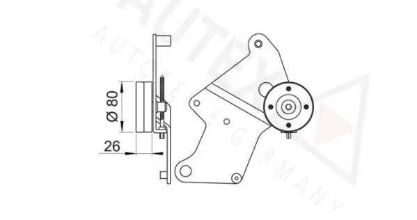 Handler.Part Tensioner pulley, v-ribbed belt AUTEX 641539 2