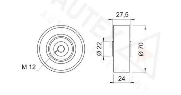 Handler.Part Deflection/guide pulley, v-ribbed belt AUTEX 651540 2