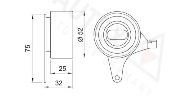 Handler.Part Tensioner pulley, timing belt AUTEX 641555 2