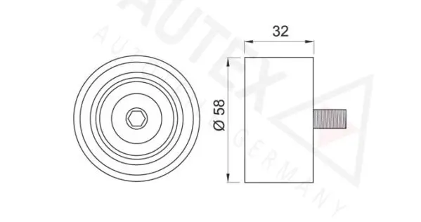 Handler.Part Deflection/guide pulley, timing belt AUTEX 651545 2