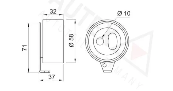 Handler.Part Tensioner pulley, timing belt AUTEX 651573 2