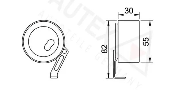 Handler.Part Tensioner pulley, timing belt AUTEX 641640 2