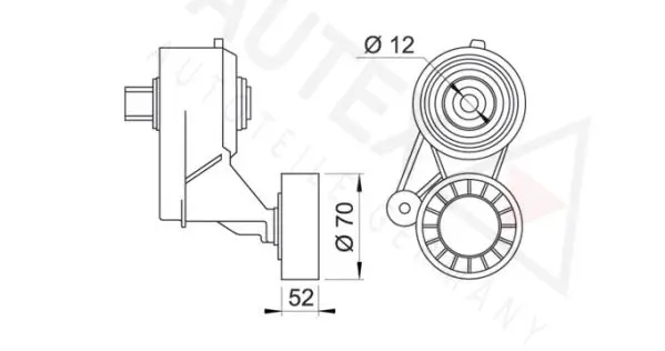 Handler.Part Tensioner lever, v-ribbed belt AUTEX 601683 2