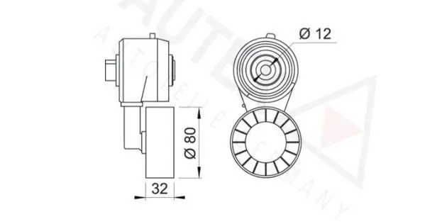 Handler.Part Tensioner lever, v-ribbed belt AUTEX 601691 2