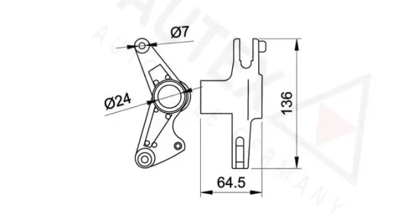 Handler.Part Tensioner lever, v-ribbed belt AUTEX 601698 2