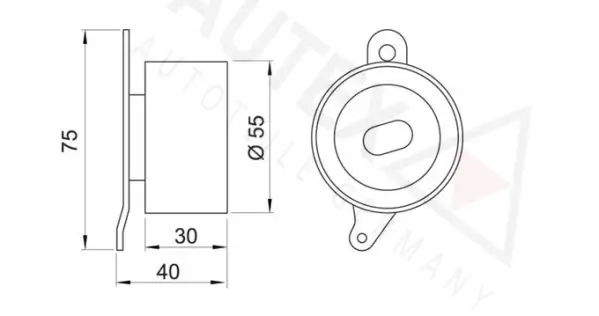 Handler.Part Tensioner pulley, timing belt AUTEX 641705 2