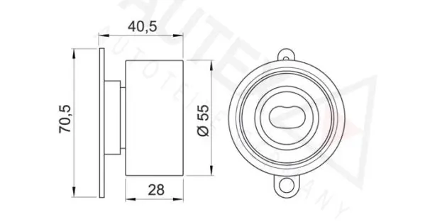 Handler.Part Tensioner pulley, timing belt AUTEX 641712 2