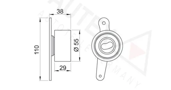 Handler.Part Tensioner pulley, timing belt AUTEX 641713 2