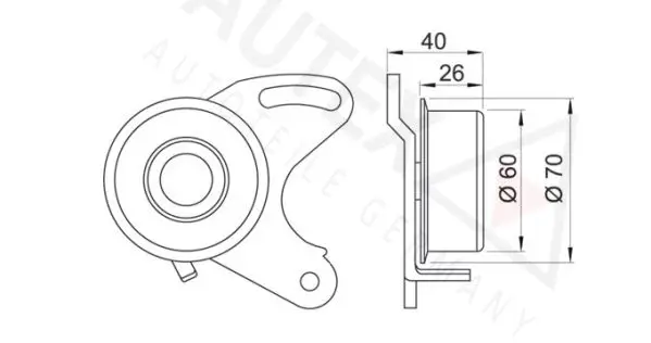 Handler.Part Tensioner pulley, timing belt AUTEX 641731 2