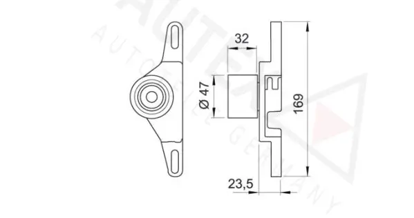 Handler.Part Tensioner pulley, timing belt AUTEX 641781 2