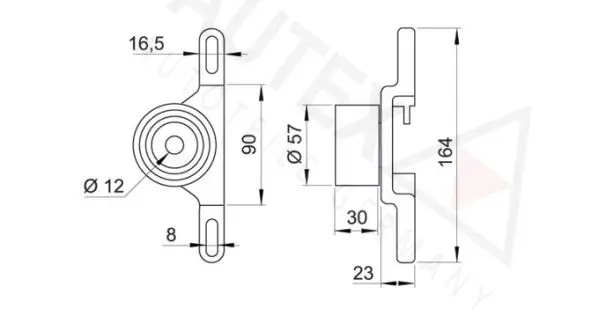 Handler.Part Tensioner pulley, timing belt AUTEX 641789 2