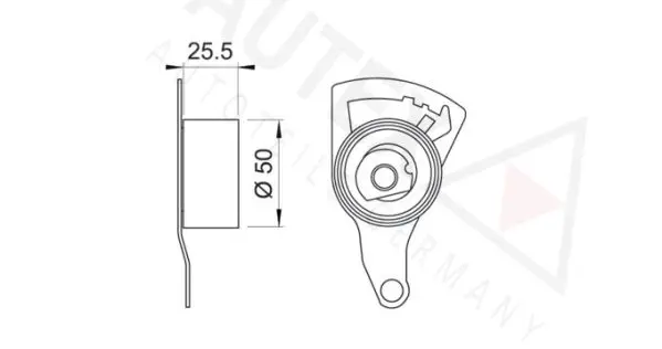 Handler.Part Tensioner pulley, timing belt AUTEX 641804 2