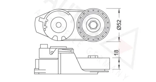 Handler.Part Belt tensioner, v-ribbed belt AUTEX 654274 2