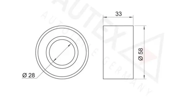 Handler.Part Tensioner pulley, timing belt AUTEX 654241 2